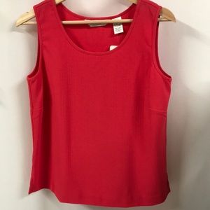Red Tank Top Petite medium Red sleeveless blouse
